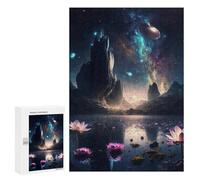 300 PCS Jigsaws for Adults Fantasy Galaxy Lotus Pond Jigsaw for Teenagers Improve Memory Every Piece Is Unique - Toys Educational Games 300 PCS