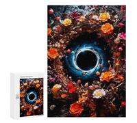 300 PCS Jigsaws for Adults Flowered Black Hole Puzzles for Adults Toy Wall Decor Improve Memory Gifts for Friends And Family 300 PCS