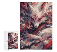 300 PCS Jigsaws for Adults Fox Spirit with Cherry Blossoms Jigsaw for Teenagers Improve Memory Every Piece Is Unique - Toys Educational Games 300 PCS