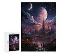 300 PCS Jigsaws for Adults Futuristic City Poster Puzzles for Adults Toy Wall Decor Improve Memory Gifts for Friends And Family 300 PCS