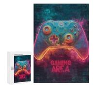 300 PCS Jigsaws for Adults Gaming Area Neon Lights Puzzle For Teenagers Precision Cutting Parent-child Interaction Stress Reduction Gifts 300 PCS