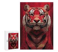 300 PCS Jigsaws for Adults Geometric Tiger Art Print Adult Jigsaw Puzzles Stress Reliever Difficult And Challenge Family Fun & Game Night 300 PCS