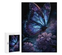 300 PCS Jigsaws for Adults Glowing Butterfly Garden Adult Jigsaw Puzzles Stress Reliever Difficult And Challenge Family Fun & Game Night 300 PCS
