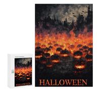 300 PCS Jigsaws for Adults Halloween Horror Poster Jigsaw for Teenagers Improve Memory Every Piece Is Unique - Toys Educational Games 300 PCS