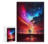 300 PCS Jigsaws for Adults Heart Couple Galaxy Puzzles for Adults Toy Wall Decor Improve Memory Gifts for Friends And Family 300 PCS