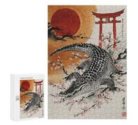 300 PCS Jigsaws for Adults Japan Alligator Painting Puzzles for Adults Toy Wall Decor Improve Memory Gifts for Friends And Family 300 PCS