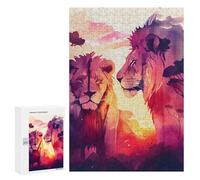 300 PCS Jigsaws for Adults Lions in Love The King Puzzles for Adults Toy Wall Decor Improve Memory Gifts for Friends And Family 300 PCS
