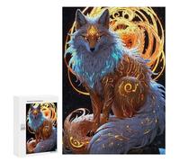 300 PCS Jigsaws for Adults Mystical Fox with Glowing Ornaments Adult Jigsaw Puzzle Anti-Stress Toys But Fun And Humorous Gifts for Friends And Family 300 PCS