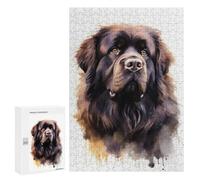 300 PCS Jigsaws for Adults Newfoundland Watercolor Puzzles for Adults Toy Wall Decor Improve Memory Gifts for Friends And Family 300 PCS