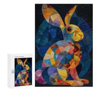 300 PCS Jigsaws for Adults Puzzle Abstract Rabbit Jigsaws for Adults Fun Games Stress Reliever Challenging To Complete 300 PCS