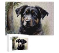 `300 PCS Jigsaws for Adults Puzzle Adorable Australian Shepherd Pup -2 Adult Jigsaw Puzzle Toy Wall Decor Wall Art Challenging To Complete 300 PCS