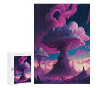 300 PCS Jigsaws for Adults Puzzle Alien Cloud Cityscape Puzzle for Adults Family Game Difficult Challenge Gifts for Friends And Family 300 PCS