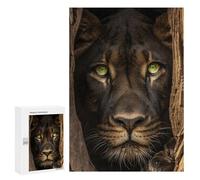 300 PCS Jigsaws for Adults Puzzle Amazon Wildlife Lion in Tree Hollow Puzzles for Adults Family Games Staycation Kill Time Challenging To Complete 300 PCS