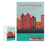 300 PCS Jigsaws for Adults Puzzle Amsterdam Netherlands Puzzle for Adults Family Game Difficult Challenge Gifts for Friends And Family 300 PCS