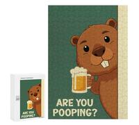 300 PCS Jigsaws for Adults Puzzle Are You Pooping Bober Beaver Jigsaws for Adults Fun Games Stress Reliever Challenging To Complete 300 PCS