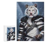 300 PCS Jigsaws for Adults Puzzle Armored White Tiger Guardian Puzzle for Adults Family Game Difficult Challenge Gifts for Friends And Family 300 PCS