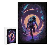 300 PCS Jigsaws for Adults Puzzle Astronaut in Space Portal Adult Jigsaw Relax Games Difficult Challenge Challenging To Complete 300 PCS
