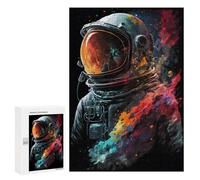 300 PCS Jigsaws for Adults Puzzle Astronaut Lost in Space Jigsaw for Adults Fun Games Presents for Women Challenging To Complete 300 PCS