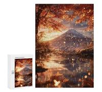 300 PCS Jigsaws for Adults Puzzle Autumnal Serenity with Mountain View Jigsaw Puzzles for Adults For Family Fun for Birthday, Chrismas Unique Challenge Game 300 PCS