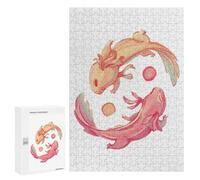 300 PCS Jigsaws for Adults Puzzle Axolotl Yin Yang Jigsaw for Adults Fun Games Presents for Women Challenging To Complete 300 PCS