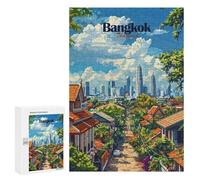 300 PCS Jigsaws for Adults Puzzle Bangkok Cityscape Jigsaws for Adults Fun Games Stress Reliever Challenging To Complete 300 PCS