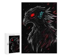 300 PCS Jigsaws for Adults Puzzle Black Bird with Red Eye Puzzles for Teenagerss Birthday Present Help The Brain Exercise Challenging Game Gifts 300 PCS