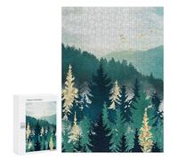 300 PCS Jigsaws for Adults Puzzle Blue Forest Mist Puzzles for Teenagerss Birthday Present Help The Brain Exercise Challenging Game Gifts 300 PCS