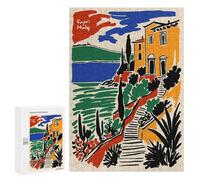300 PCS Jigsaws for Adults Puzzle Capri Italy Illustration Puzzles for Teenagerss Birthday Present Help The Brain Exercise Challenging Game Gifts 300 PCS