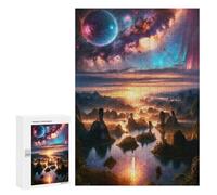 300 PCS Jigsaws for Adults Puzzle Celestial Dreamscape Dawn Puzzles for Adults Hands-on Game Hand Speed Race Great Gift for Gaming 300 PCS