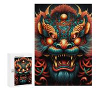 300 PCS Jigsaws for Adults Puzzle Chinese Mythical Creature Art Print Puzzles for Adults Family Games Staycation Kill Time Challenging To Complete 300 PCS