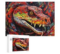 `300 PCS Jigsaws for Adults Puzzle Colorful Serpent Portrait Adult Jigsaw Puzzle Toy Wall Decor Wall Art Challenging To Complete 300 PCS