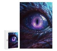 300 PCS Jigsaws for Adults Puzzle Cosmic Dragon Amethyst Eye Puzzles for Adults Hands-on Game Hand Speed Race Great Gift for Gaming 300 PCS