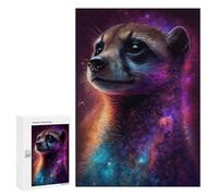 300 PCS Jigsaws for Adults Puzzle Cosmic Meerkat Art Print-1 Puzzles for Teenagerss Birthday Present Help The Brain Exercise Challenging Game Gifts 300 PCS