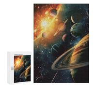 300 PCS Jigsaws for Adults Puzzle Cosmic Planets in Space-1 Jigsaw Puzzles for Adults For Family Fun for Birthday, Chrismas Unique Challenge Game 300 PCS