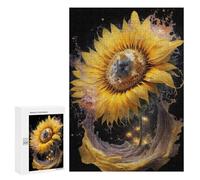 300 PCS Jigsaws for Adults Puzzle Cosmic Sunflower Bloom-2 Puzzle for Adults Family Game Difficult Challenge Gifts for Friends And Family 300 PCS