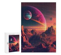 300 PCS Jigsaws for Adults Puzzle Distant Planetary Horizon Jigsaw Puzzle Hands-on Game But Fun And Humorous Birthday Present, Gifts, 300 PCS