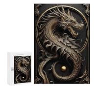 300 PCS Jigsaws for Adults Puzzle Dragon Protector Art Deco Puzzles for Teenagerss Birthday Present Help The Brain Exercise Challenging Game Gifts 300 PCS