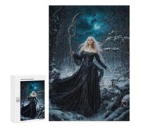 300 PCS Jigsaws for Adults Puzzle Draped in Shadow Goddess Morana Jigsaws for Adults Fun Games Stress Reliever Challenging To Complete 300 PCS