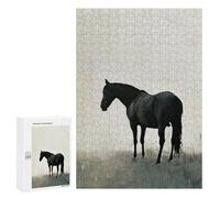 300 PCS Jigsaws for Adults Puzzle Elegant Black Horse Adult Jigsaw Relax Games Difficult Challenge Challenging To Complete 300 PCS