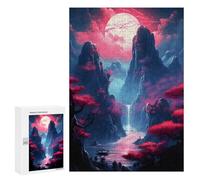 300 PCS Jigsaws for Adults Puzzle Enchanted Moonlit Valley -3 Adult Jigsaw Relax Games Difficult Challenge Challenging To Complete 300 PCS