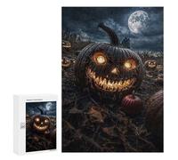300 PCS Jigsaws for Adults Puzzle Evil Pumpkin Halloween Jigsaw for Adults Fun Games Presents for Women Challenging To Complete 300 PCS