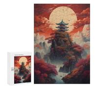 300 PCS Jigsaws for Adults Puzzle Fantasy Moonlight Japan 07 Jigsaw for Adults Fun Games Presents for Women Challenging To Complete 300 PCS