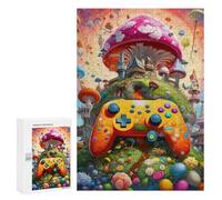 `300 PCS Jigsaws for Adults Puzzle Fantasy Mushroom Kingdom-4 Adult Jigsaw Puzzle Toy Wall Decor Wall Art Challenging To Complete 300 PCS