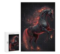 300 PCS Jigsaws for Adults Puzzle Flaming Horse Artwork Adult Jigsaw Relax Games Difficult Challenge Challenging To Complete 300 PCS