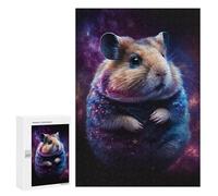 300 PCS Jigsaws for Adults Puzzle Galactic Hamster Plush Toy Puzzles for Teenagerss Birthday Present Help The Brain Exercise Challenging Game Gifts 300 PCS