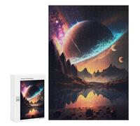 300 PCS Jigsaws for Adults Puzzle Galactic Horizon Landscape Puzzles for Adults Hands-on Game Hand Speed Race Great Gift for Gaming 300 PCS