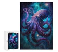 300 PCS Jigsaws for Adults Puzzle Galactic Octopus Art Print-10 Puzzles for Teenagerss Birthday Present Help The Brain Exercise Challenging Game Gifts 300 PCS