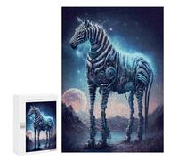 300 PCS Jigsaws for Adults Puzzle Galactic Zebra A Cosmic Wonder -1 Jigsaw Puzzle Hands-on Game But Fun And Humorous Birthday Present, Gifts, 300 PCS