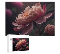 `300 PCS Jigsaws for Adults Puzzle Glowing Peony Bloom Adult Jigsaw Puzzle Toy Wall Decor Wall Art Challenging To Complete 300 PCS