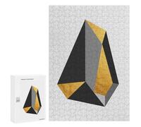 300 PCS Jigsaws for Adults Puzzle Golden Polygon Jigsaws for Adults Fun Games Stress Reliever Challenging To Complete 300 PCS